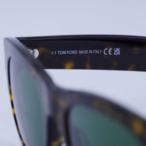 ?️ New Tom Ford Nico 02 FT1062 52N Sunglasses - Havana Frame, Green Lenses main image 8